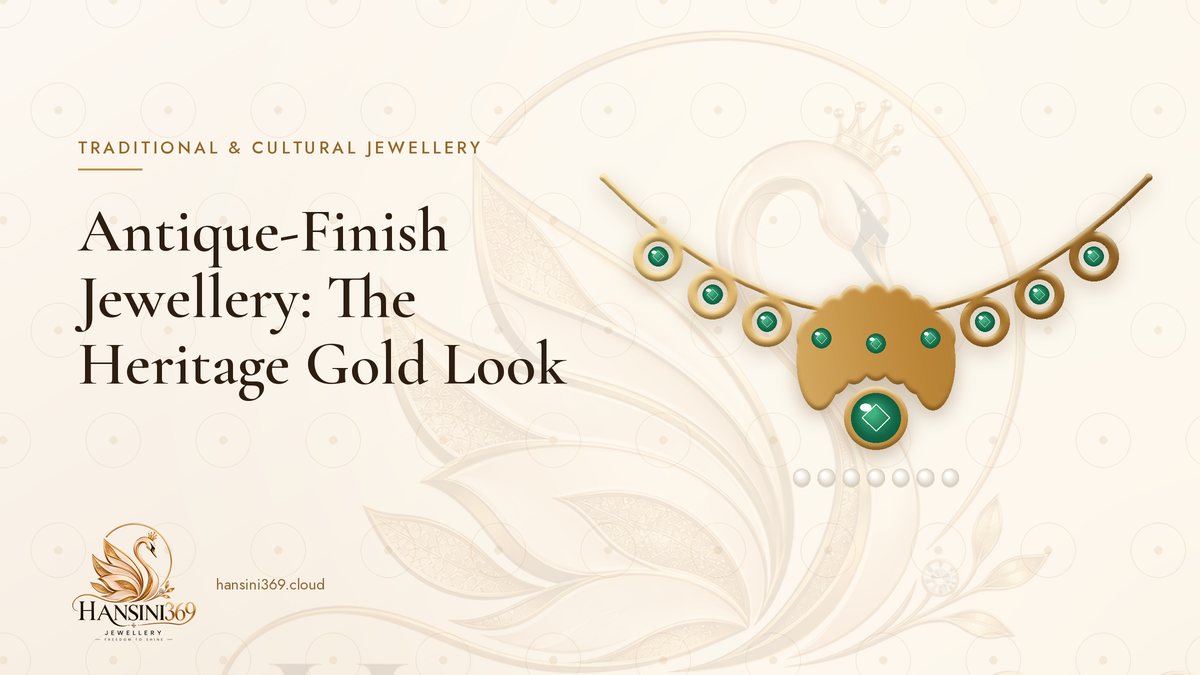 Illustrated HANSINI369 cover for “Antique-Finish Jewellery: The Heritage Gold Look”