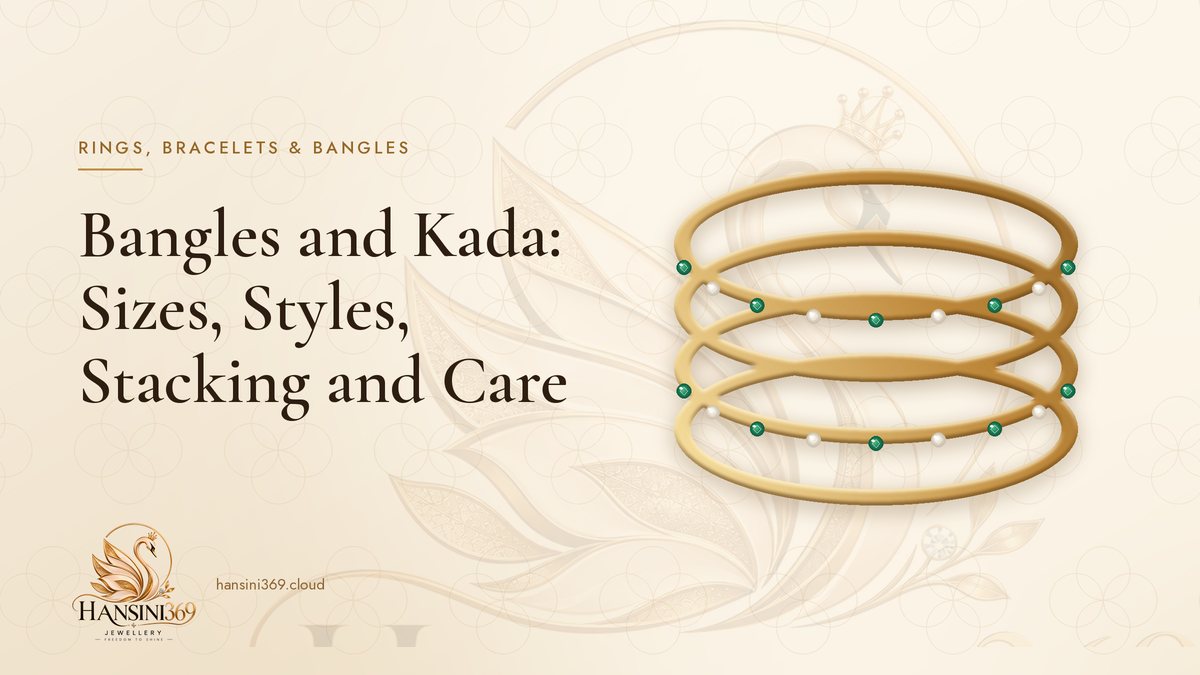 Illustrated HANSINI369 cover for “Bangles and Kada: Sizes, Styles, Stacking and Care”