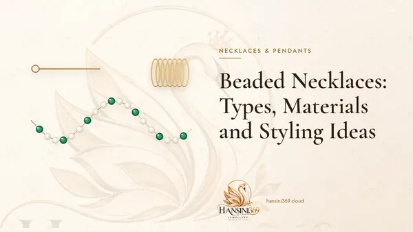 Illustrated HANSINI369 cover for “Beaded Necklaces: Types, Materials and Styling Ideas”