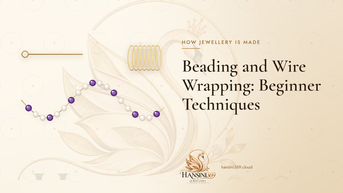 Illustrated HANSINI369 cover for “Beading and Wire Wrapping: Beginner Techniques”