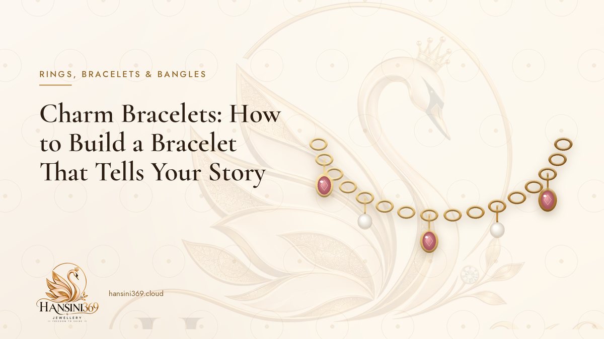 Illustrated HANSINI369 cover for “Charm Bracelets: How to Build a Bracelet That Tells Your Story”