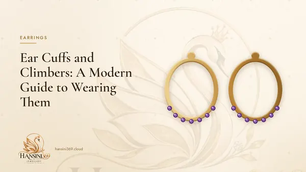 Illustrated HANSINI369 cover for “Ear Cuffs and Climbers: A Modern Guide to Wearing Them”