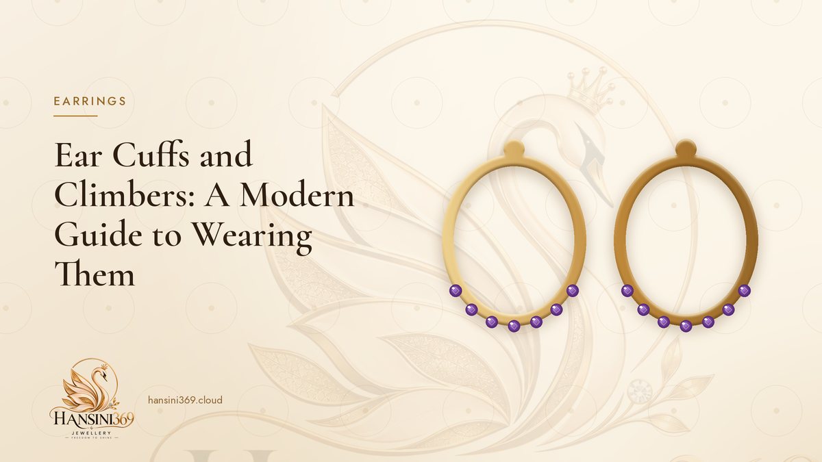 Illustrated HANSINI369 cover for “Ear Cuffs and Climbers: A Modern Guide to Wearing Them”