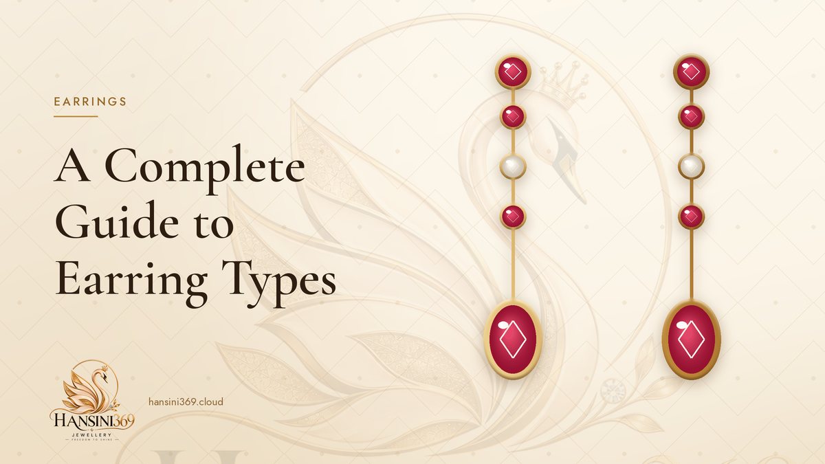 Illustrated HANSINI369 cover for “A Complete Guide to Earring Types”