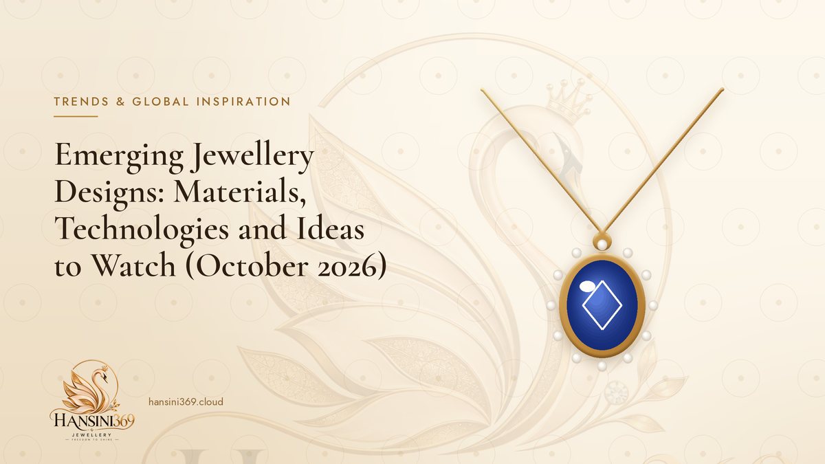 Illustrated HANSINI369 cover for “Emerging Jewellery Designs: Materials, Technologies and Ideas to Watch (October 2026)”