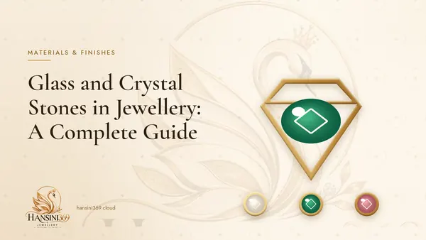 Illustrated HANSINI369 cover for “Glass and Crystal Stones in Jewellery: A Complete Guide”