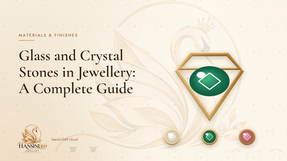 Illustrated HANSINI369 cover for “Glass and Crystal Stones in Jewellery: A Complete Guide”
