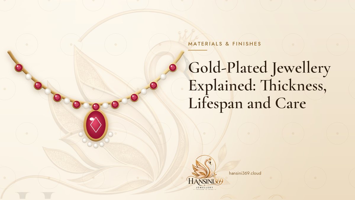 Illustrated HANSINI369 cover for “Gold-Plated Jewellery Explained: Thickness, Lifespan and Care”