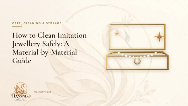 Illustrated HANSINI369 cover for “How to Clean Imitation Jewellery Safely: A Material-by-Material Guide”