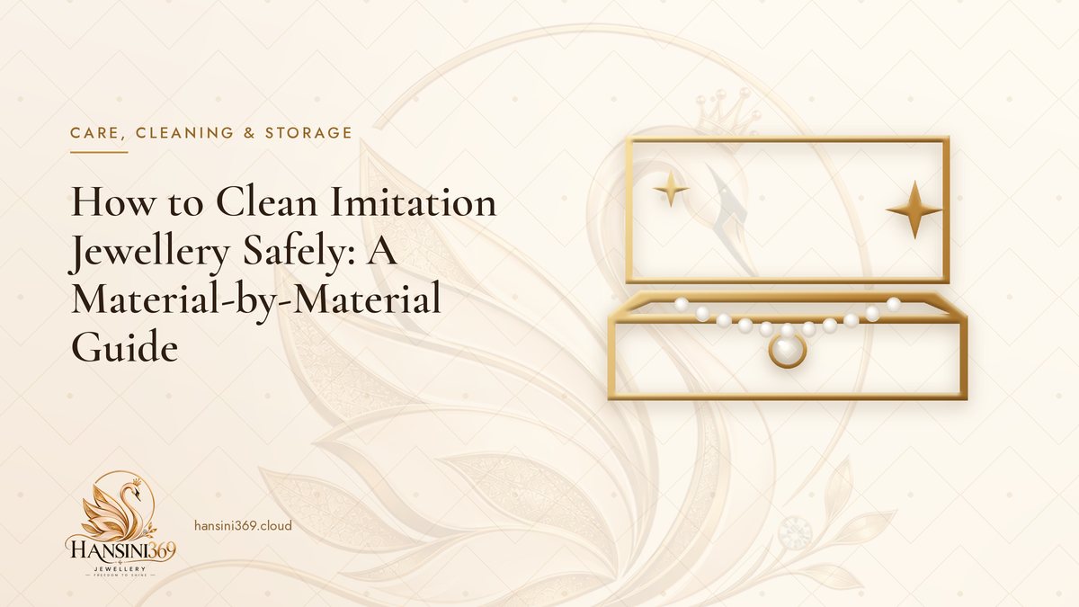 Illustrated HANSINI369 cover for “How to Clean Imitation Jewellery Safely: A Material-by-Material Guide”