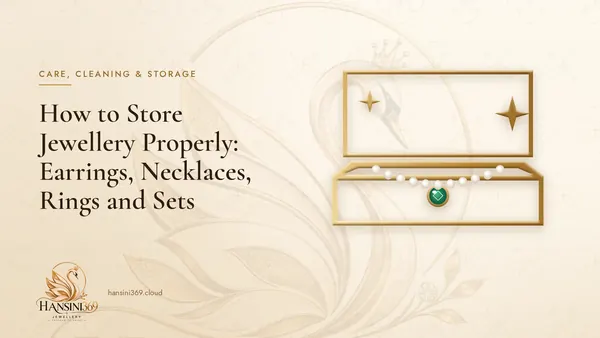 Illustrated HANSINI369 cover for “How to Store Jewellery Properly: Earrings, Necklaces, Rings and Sets”