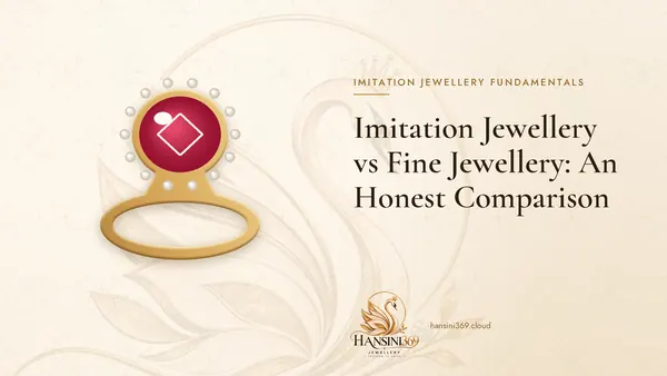 Illustrated HANSINI369 cover for “Imitation Jewellery vs Fine Jewellery: An Honest Comparison”