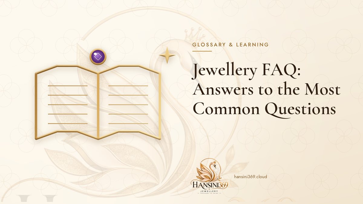 Illustrated HANSINI369 cover for “Jewellery FAQ: Answers to the Most Common Questions”