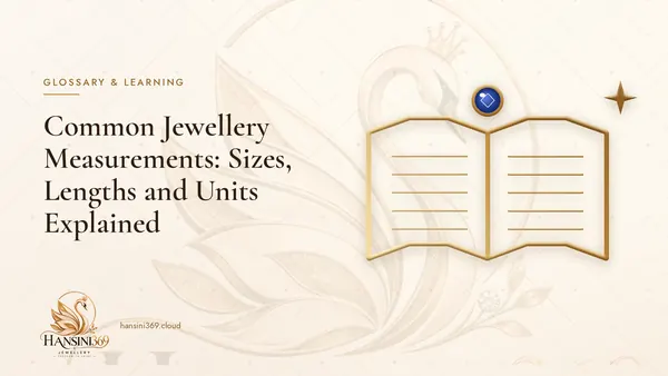 Illustrated HANSINI369 cover for “Common Jewellery Measurements: Sizes, Lengths and Units Explained”