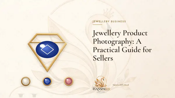 Illustrated HANSINI369 cover for “Jewellery Product Photography: A Practical Guide for Sellers”
