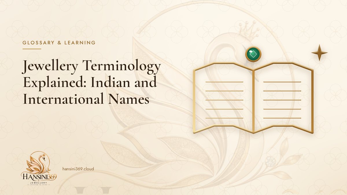 Illustrated HANSINI369 cover for “Jewellery Terminology Explained: Indian and International Names”