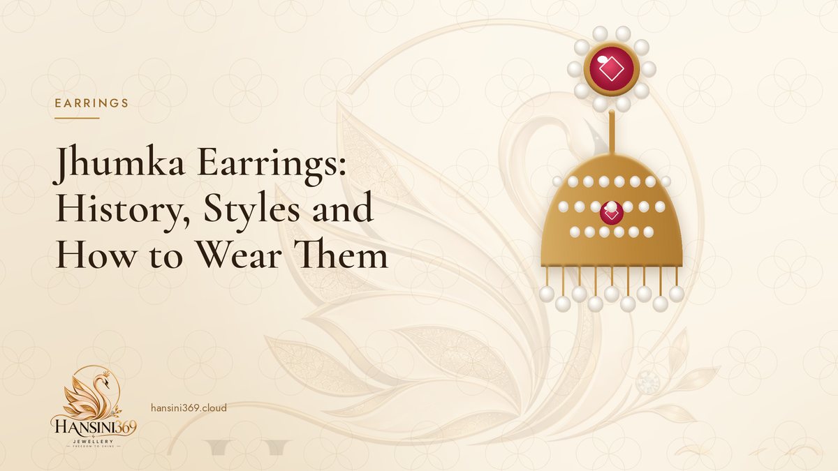 Illustrated HANSINI369 cover for “Jhumka Earrings: History, Styles and How to Wear Them”