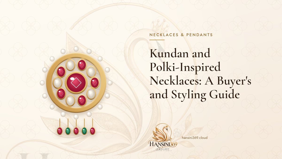 Illustrated HANSINI369 cover for “Kundan and Polki-Inspired Necklaces: A Buyer's and Styling Guide”