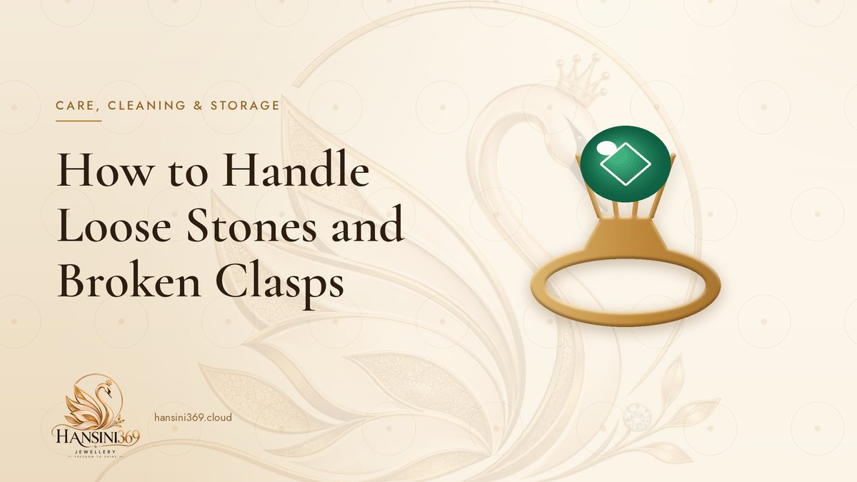 Illustrated HANSINI369 cover for “How to Handle Loose Stones and Broken Clasps”