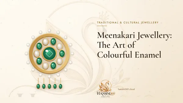 Illustrated HANSINI369 cover for “Meenakari Jewellery: The Art of Colourful Enamel”