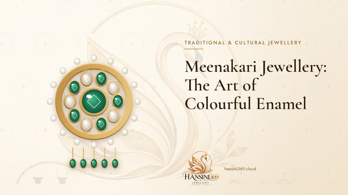 Illustrated HANSINI369 cover for “Meenakari Jewellery: The Art of Colourful Enamel”