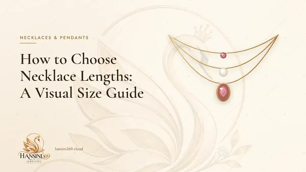 Illustrated HANSINI369 cover for “How to Choose Necklace Lengths: A Visual Size Guide”