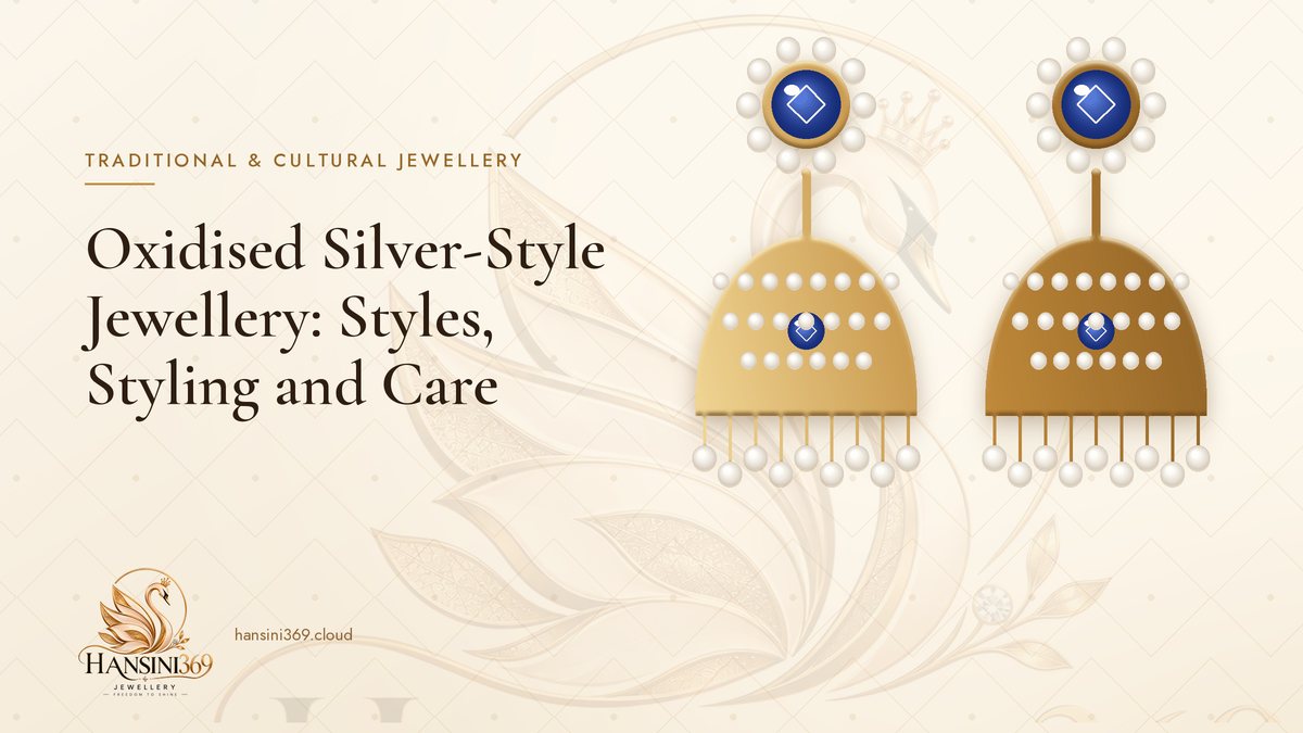Illustrated HANSINI369 cover for “Oxidised Silver-Style Jewellery: Styles, Styling and Care”