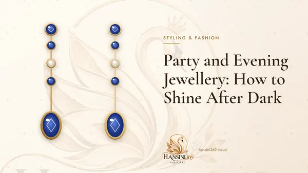Illustrated HANSINI369 cover for “Party and Evening Jewellery: How to Shine After Dark”