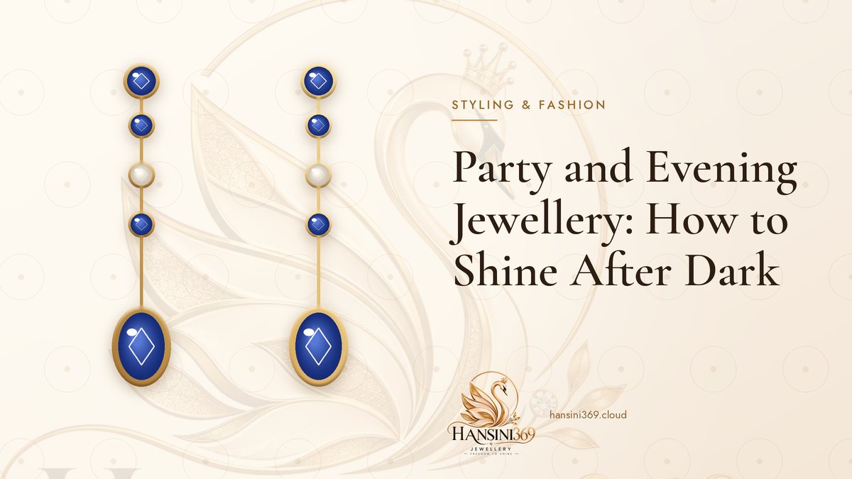 Illustrated HANSINI369 cover for “Party and Evening Jewellery: How to Shine After Dark”