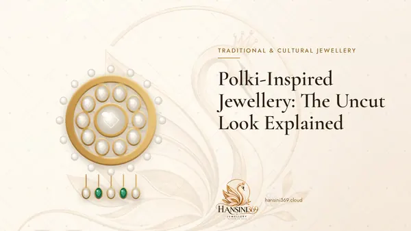 Illustrated HANSINI369 cover for “Polki-Inspired Jewellery: The Uncut Look Explained”