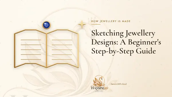 Illustrated HANSINI369 cover for “Sketching Jewellery Designs: A Beginner's Step-by-Step Guide”