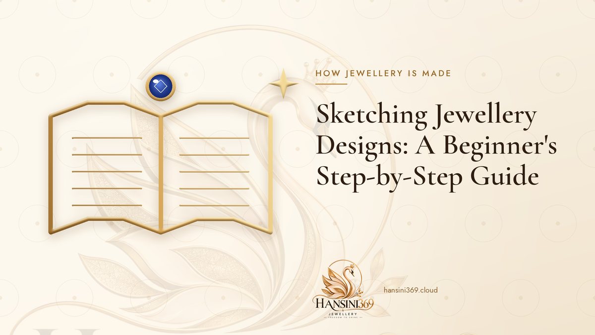 Illustrated HANSINI369 cover for “Sketching Jewellery Designs: A Beginner's Step-by-Step Guide”