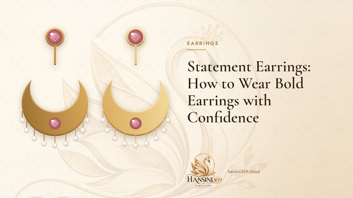 Illustrated HANSINI369 cover for “Statement Earrings: How to Wear Bold Earrings with Confidence”
