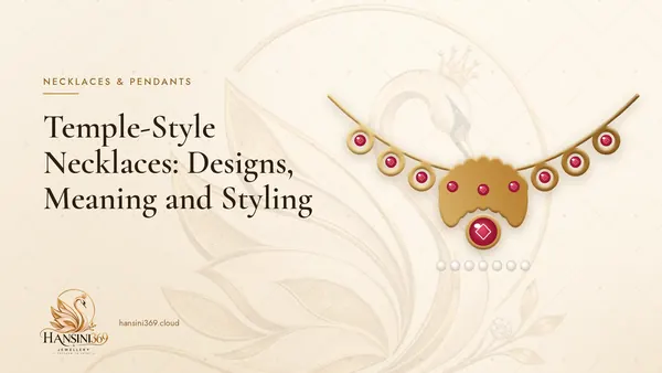 Illustrated HANSINI369 cover for “Temple-Style Necklaces: Designs, Meaning and Styling”