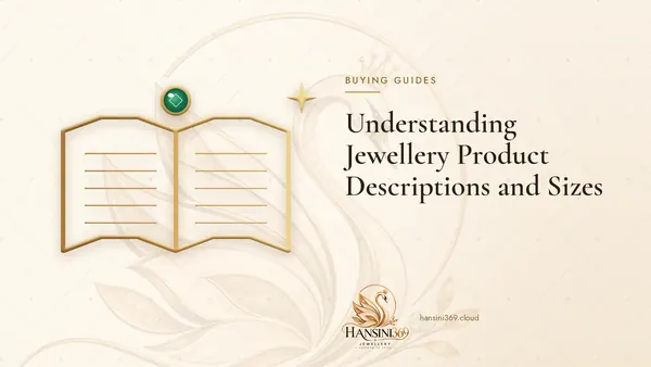 Illustrated HANSINI369 cover for “Understanding Jewellery Product Descriptions and Sizes”