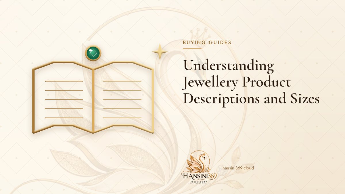 Illustrated HANSINI369 cover for “Understanding Jewellery Product Descriptions and Sizes”