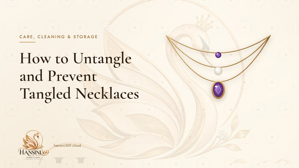 Illustrated HANSINI369 cover for “How to Untangle and Prevent Tangled Necklaces”