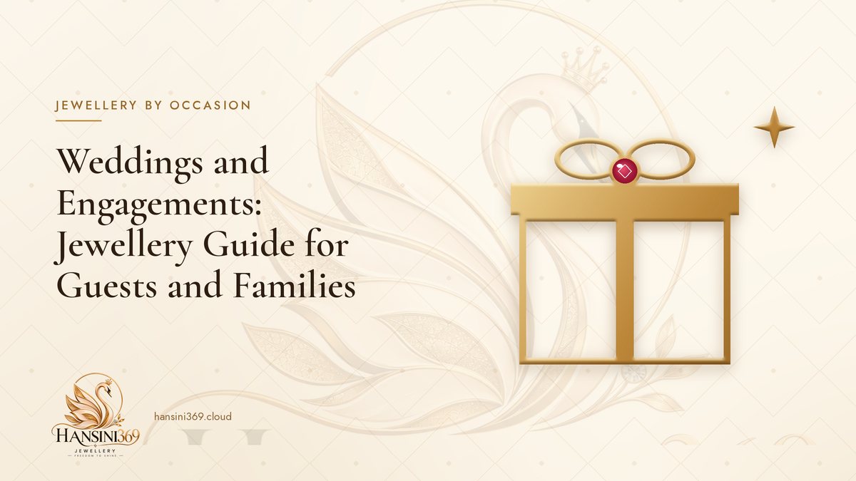 Illustrated HANSINI369 cover for “Weddings and Engagements: Jewellery Guide for Guests and Families”